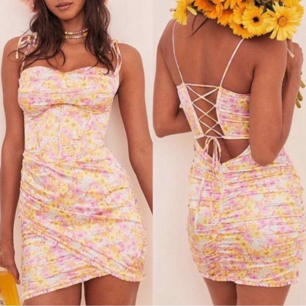 NWOT For Love and Lemons pastel punch dress